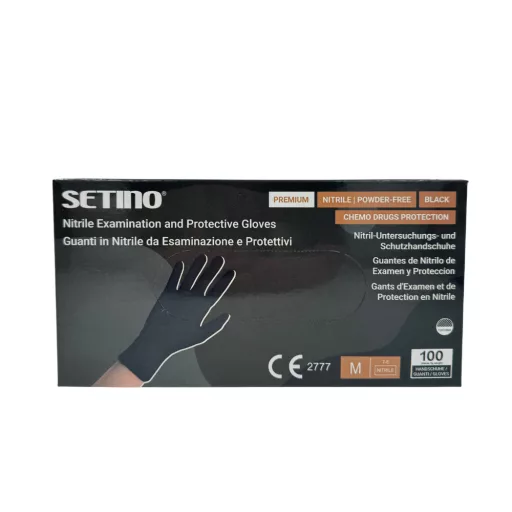 Nitril kesztyű 100db fekete premium M