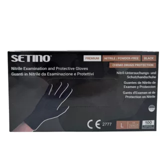 Nitril kesztyű 100db fekete premium L