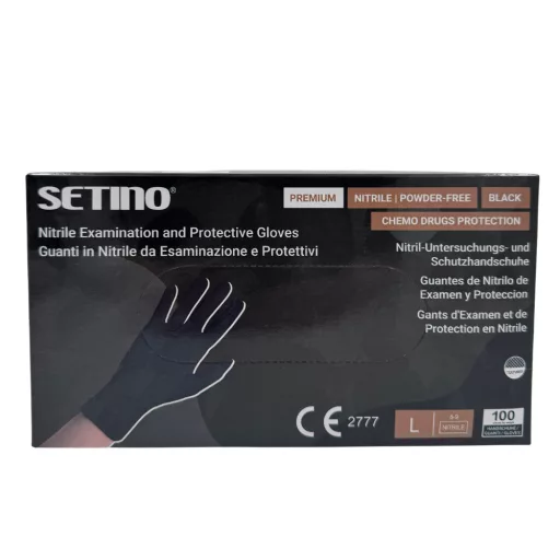 Nitril kesztyű 100db fekete premium L