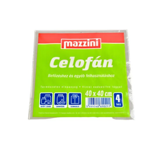 Mazzini befőzési celofán 4ív 40x40cm