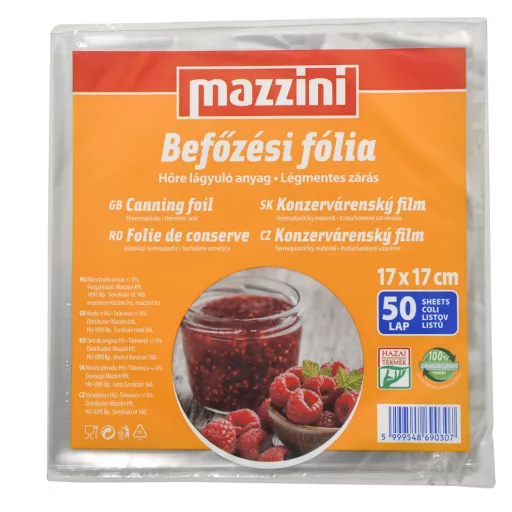 Mazzini befőzési fólia 50db 17x17cm