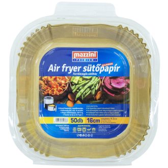 Mazzini Prémium sütőpapír 50db Air Fryer szögletes 16cm
