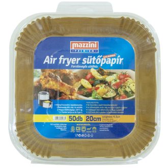 Mazzini Prémium sütőpapír 50db Air Fryer szögletes 20cm