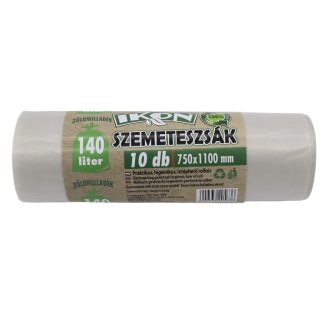   Ikon szemeteszsák 10db/roll 75x110 140l átlátszó-zöldhulladék