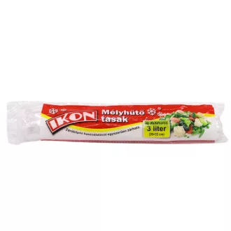 Ikon mélyhűtő tasak 3 Liter, 40+6db/roll, 26x33cm