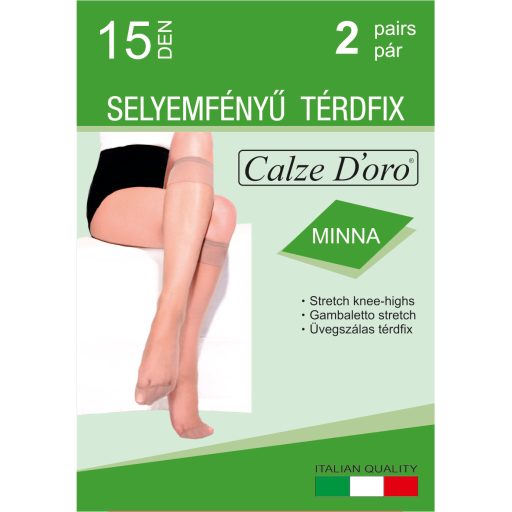 Calze D'oro Minna üvegszálas térdfix 2 pár nero/visone többféle
