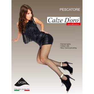 Calze D'oro Pescatore kis lyukú necc har., nero 1/2