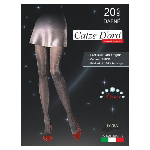 Calze D'oro Dafne harisnyanadrág 20 den lurex mintás nero 2-5 többféle