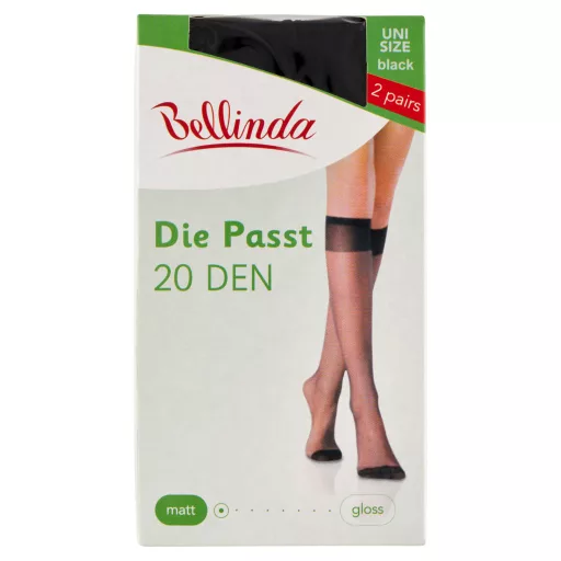 Bellinda térdharisnya 2 pár Die Passt 20 Fekete Uni