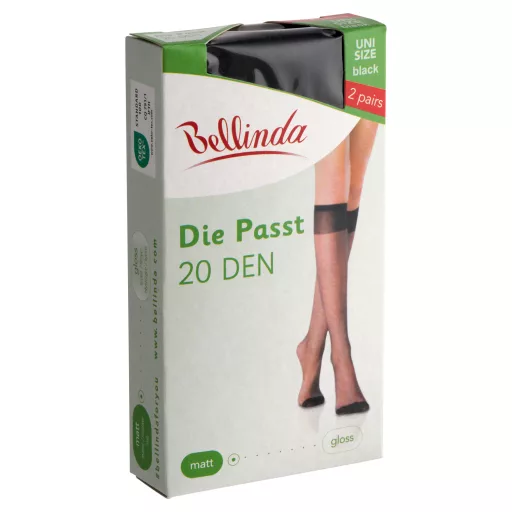 Bellinda térdharisnya 2 pár Die Passt 20 Fekete Uni