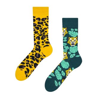 Vidám felnőtt zokni, leopárdos mintával (1 pár)