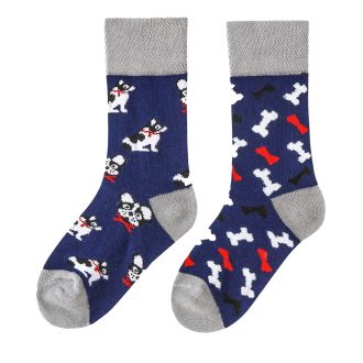 Vidám gyerek zokni, kutya mintával (1 pár)