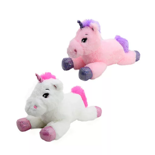 Fekvő plüss unikornis 2f 30cm/ BI671623 többféle