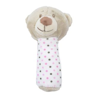Dormi maci rúd csörgő 14cm - Rózsaszín