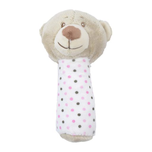 Dormi maci rúd csörgő 14cm - Rózsaszín