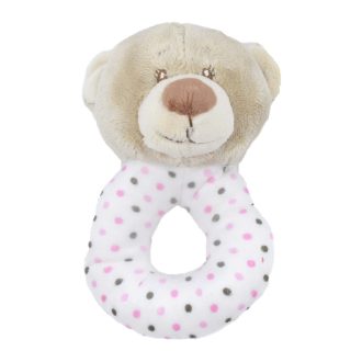 Dormi maci karika csörgő 13cm - Rózsaszín