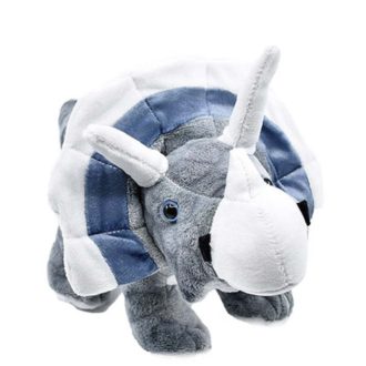 Triceratops plüss 25 cm - kék/szürke