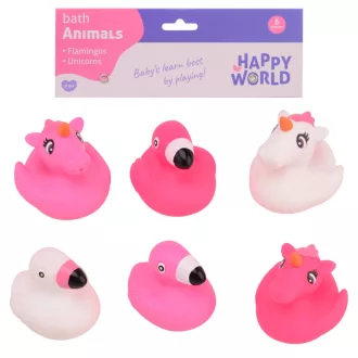 Happy world flamingók és unikornisok 6 db/csomag