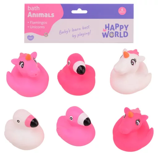 Happy world flamingók és unikornisok 6 db/csomag