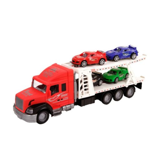 Autószállító kamion 36cm - Piros