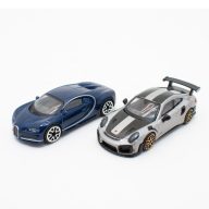 Bburago Street Fire kisautó 2db 1:43 - Bugatti és Porsche