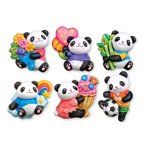 Gipszkiöntő - cuki panda mágnesek