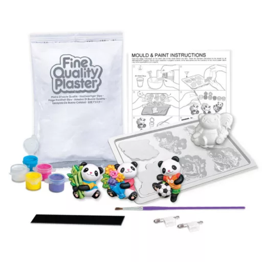 Gipszkiöntő - cuki panda mágnesek