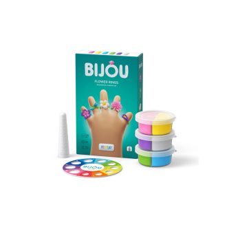 Hey Clay: Bijou gyűrű készítő gyurmaszett - Virágok