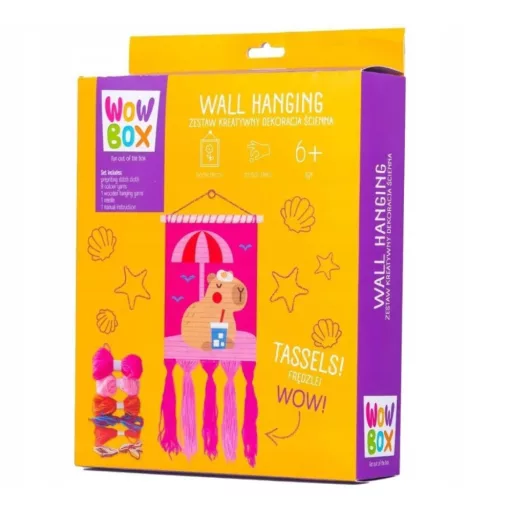 Wow Box csináld magad makramé falidísz - Kapibara a strandon