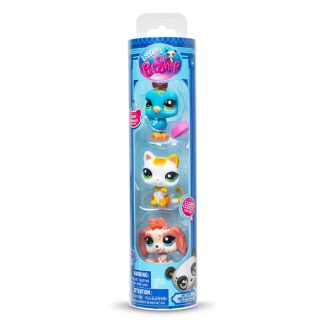 Littlest Pet Shop figura 3db hengerben - Városi hangulat