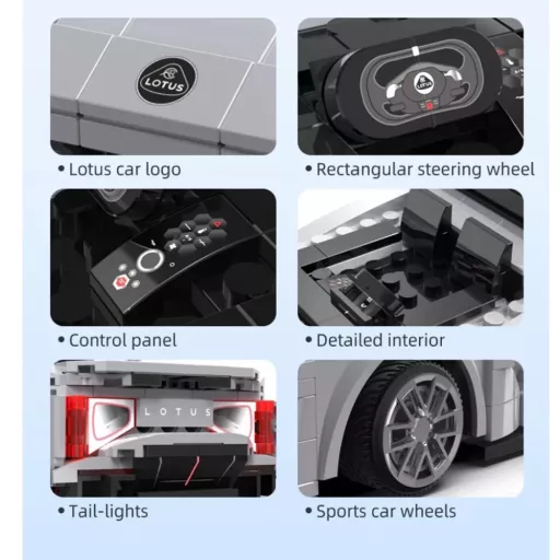 CaDA távirányítós építőjáték Lotus Evija versenyautó C51071W