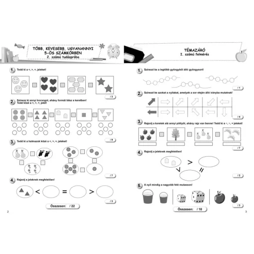 Matematikai gyakorló tesztfüzet 1. osztály 