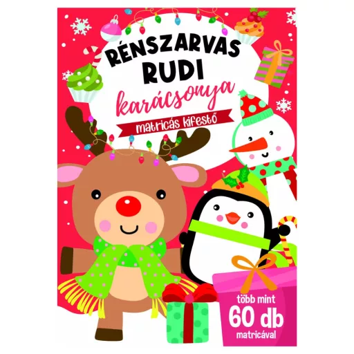 Rénszarvas Rudi karácsonya - matricás kifestő