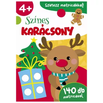 Színes karácsony 140 db matricával