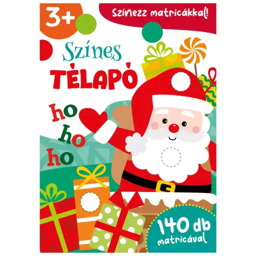 Színes Télapó 140 db matricával