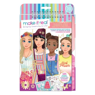   Make it real divattervező vázlatfüzet virágzó kreativitás