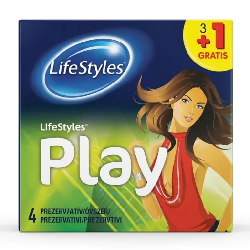 LifeStyles óvszer Play világoszöld 3db+1 gratis
