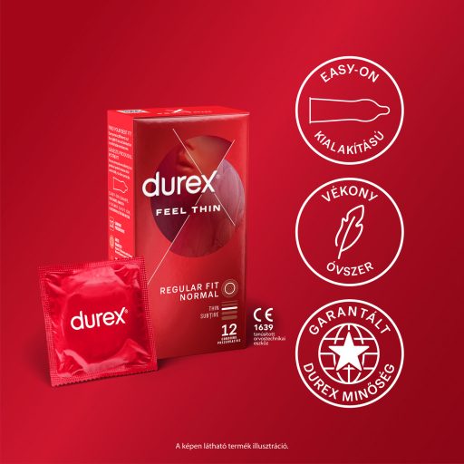 Durex Feel Thin óvszer 12 db