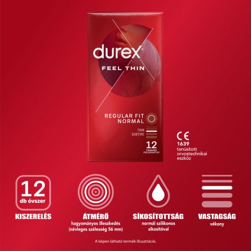 Durex Feel Thin óvszer 12 db