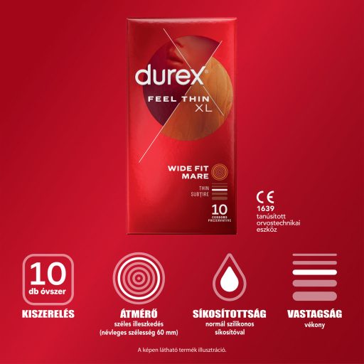 Durex Feel Thin XL óvszer 10 db