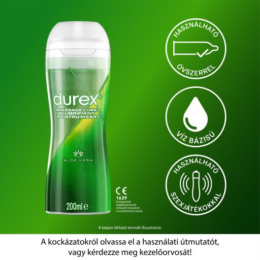 Durex bőrnyugtató hatású aloe vera masszázsgél síkosító 200 ml
