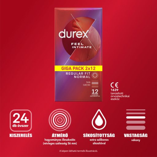 Durex Feel Intimate óvszer 2 x 12 db