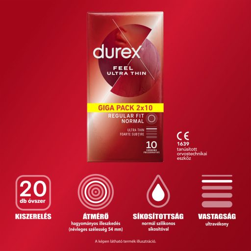 Durex Feel Ultra Thin óvszer 2 x 10 db