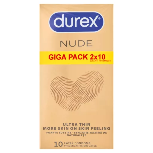 Durex Nude óvszer 2 x 10 db