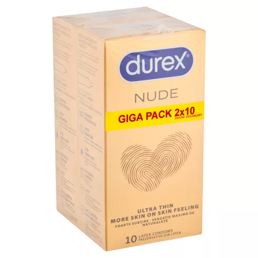 Durex Nude óvszer 2 x 10 db