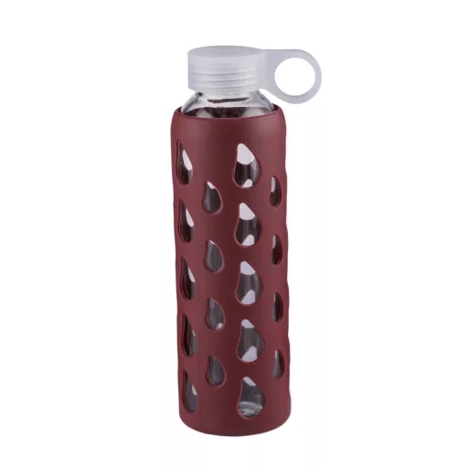 Alpina kulacs 550ml üveg 6x6x22cm - bordó