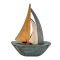 Fa vitorlás kék/szürke 12x15cm 
