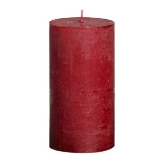 Rusztikus gyertya 7x14cm metál bordó