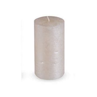 Rusztikus gyertya 7x14cm metál gyöngyház