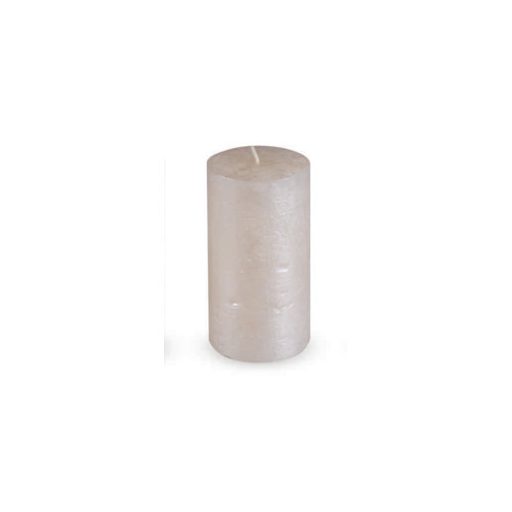 Rusztikus gyertya 7x14cm metál gyöngyház